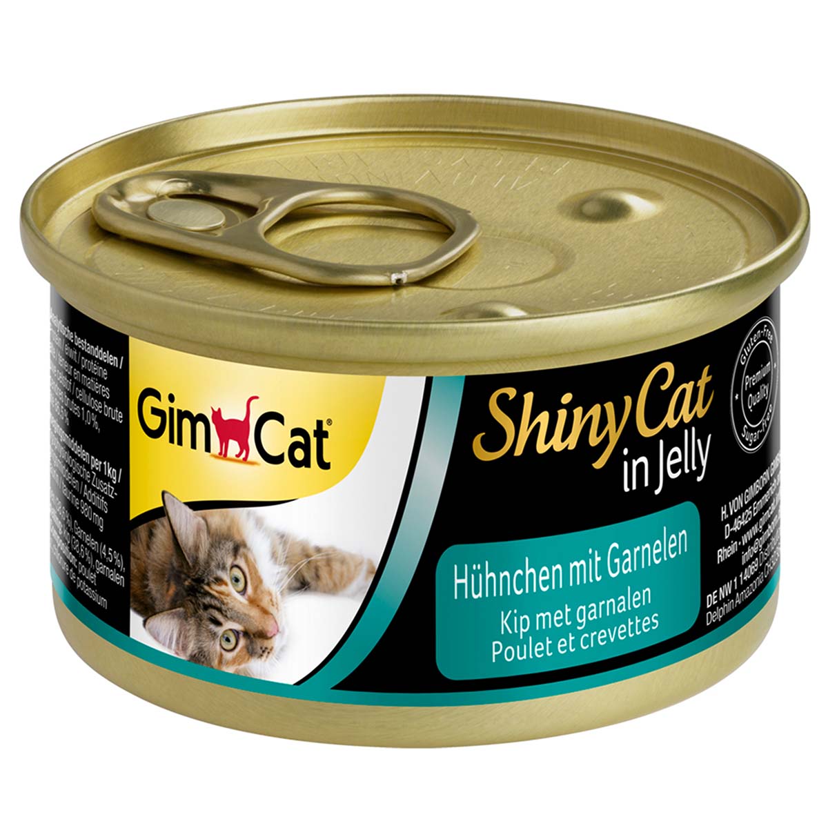 GimCat ShinyCat in Jelly 24x70g Hühnchen mit Garnelen von Gimcat