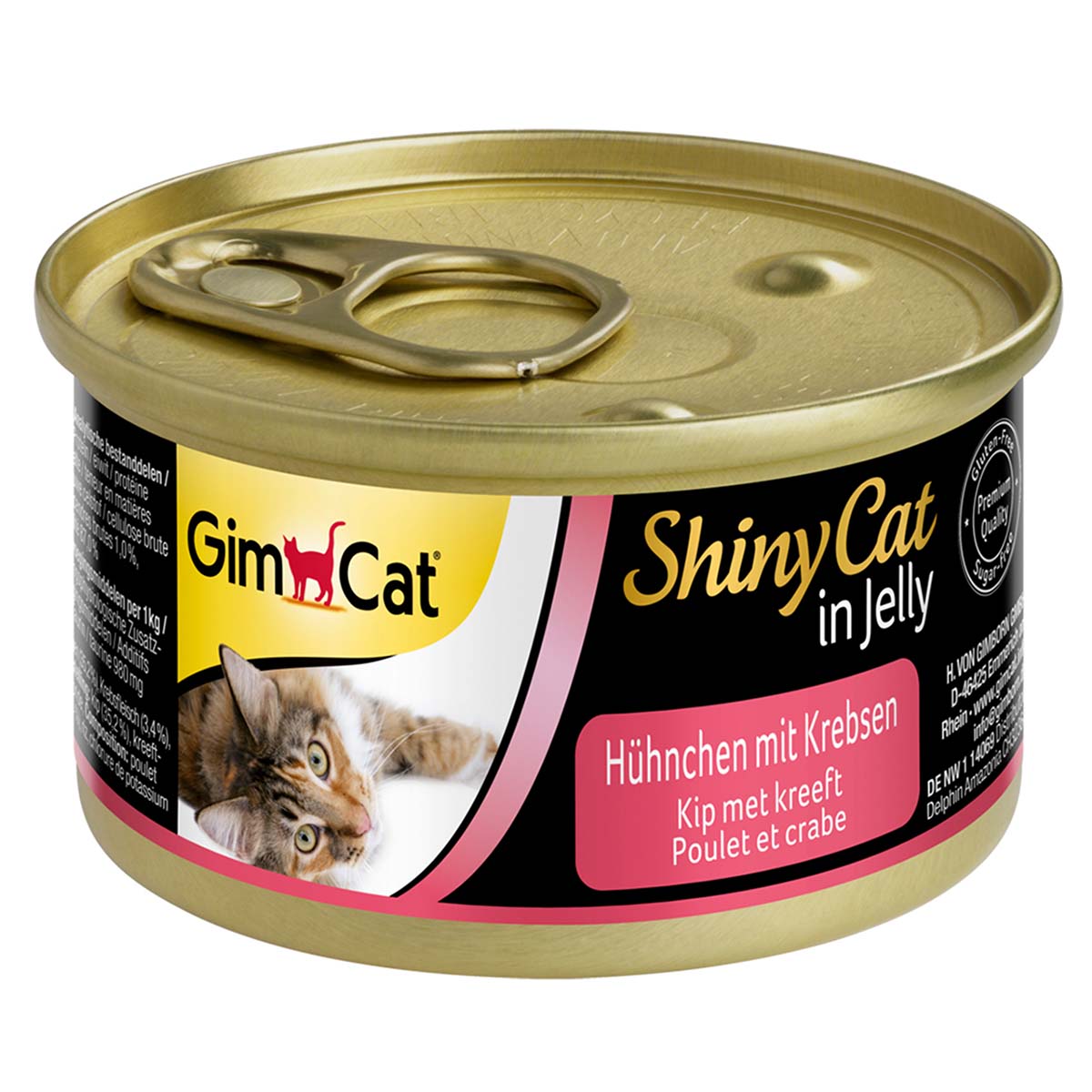 GimCat ShinyCat in Jelly 24x70g Hühnchen mit Krebsen von Gimcat