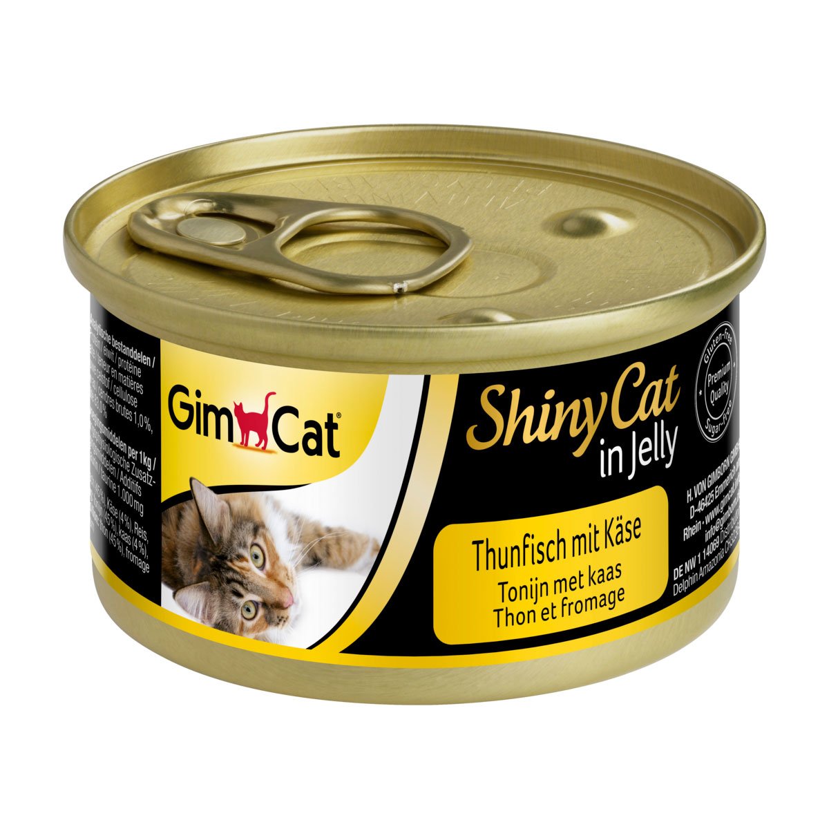 GimCat ShinyCat in Jelly Thunfisch mit Käse 24x70g von Gimcat