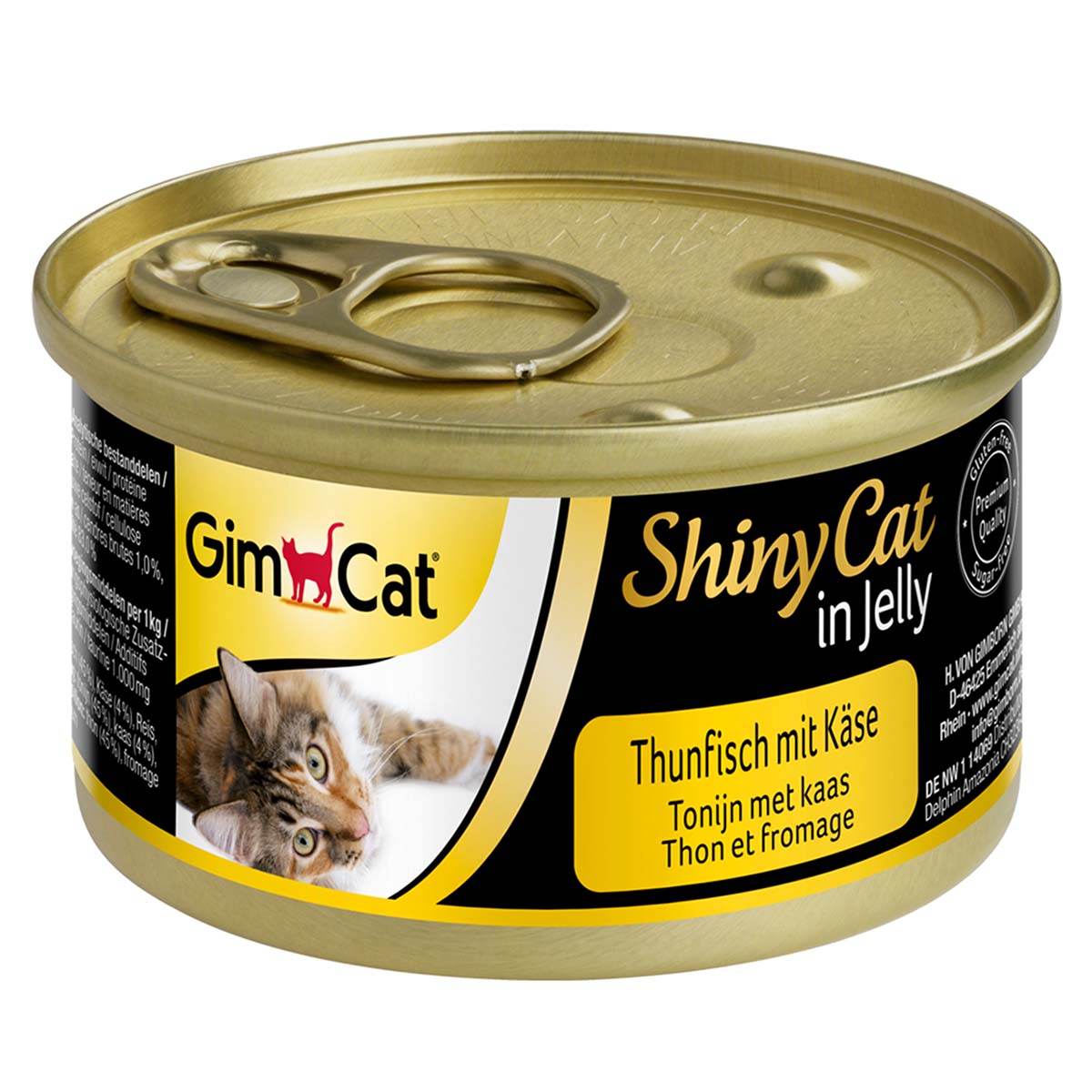 GimCat ShinyCat in Jelly Thunfisch mit Käse 24x70g von Gimcat