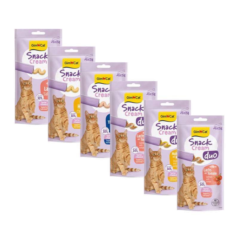 GimCat Snack Cream - Thunfisch mit Gras - 6 x 15 g von Gimcat