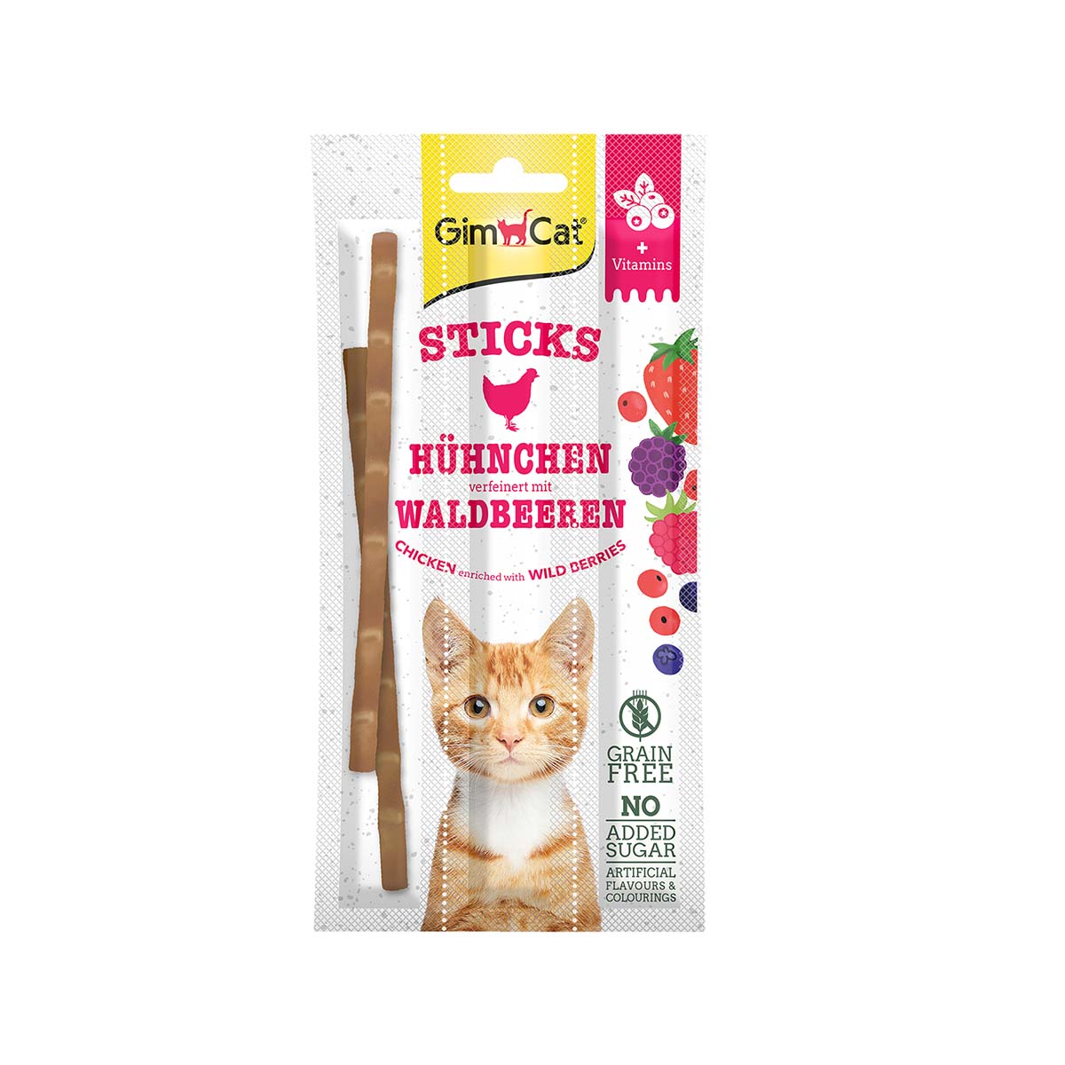 GimCat Superfood DuoSticks mit Hühnchen & Waldbeeren 12x3 Stück von Gimcat