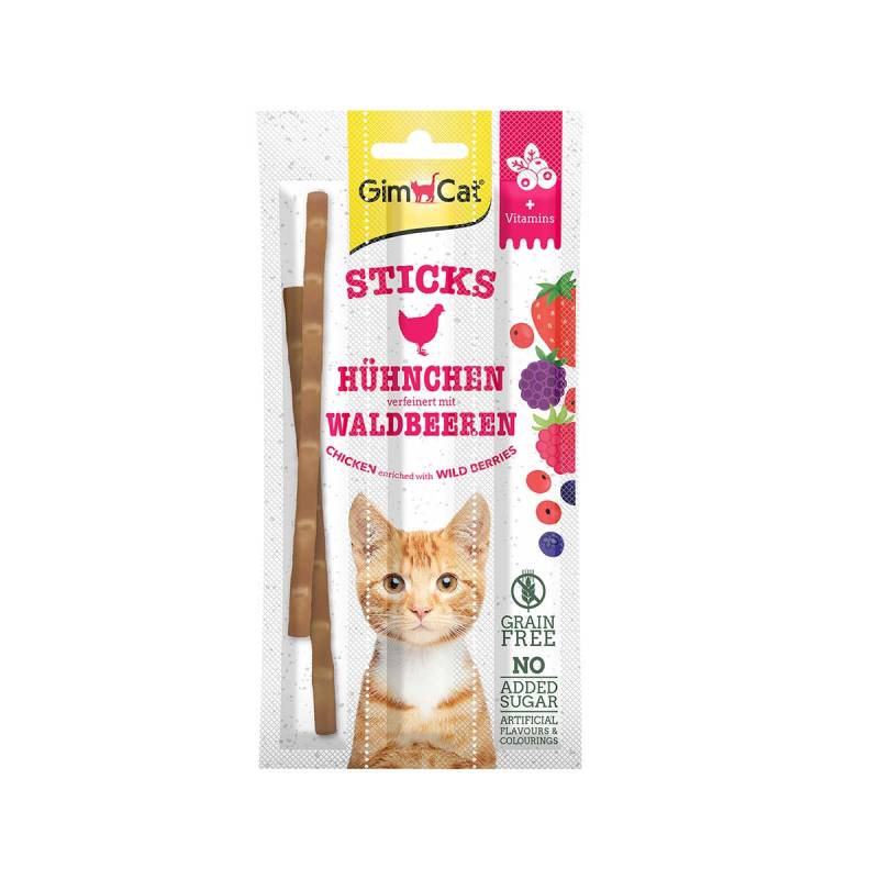 GimCat Superfood DuoSticks mit Hühnchen & Waldbeeren 3x3 Stück von Gimcat