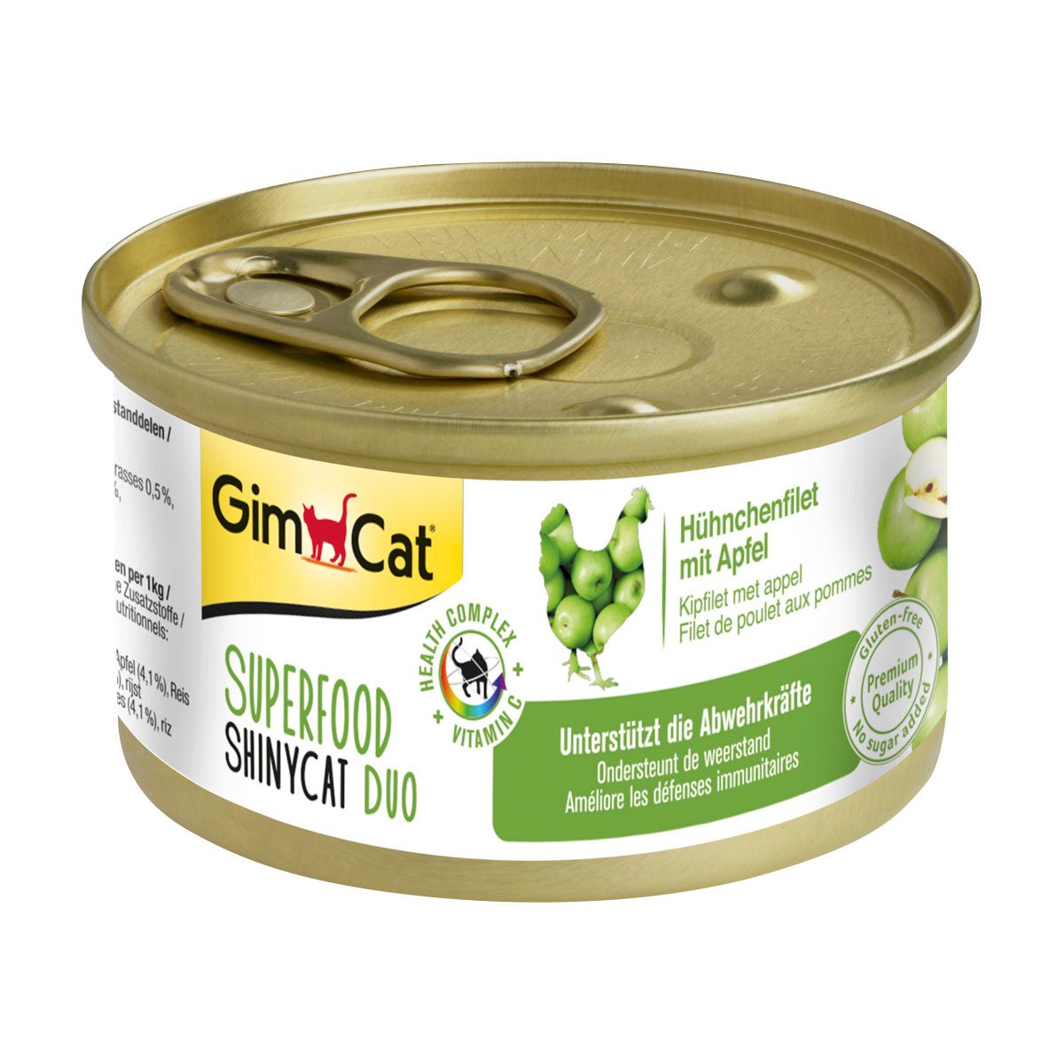 GimCat Superfood ShinyCat Duo Hühnchenfilet mit Äpfeln 24x70g von Gimcat
