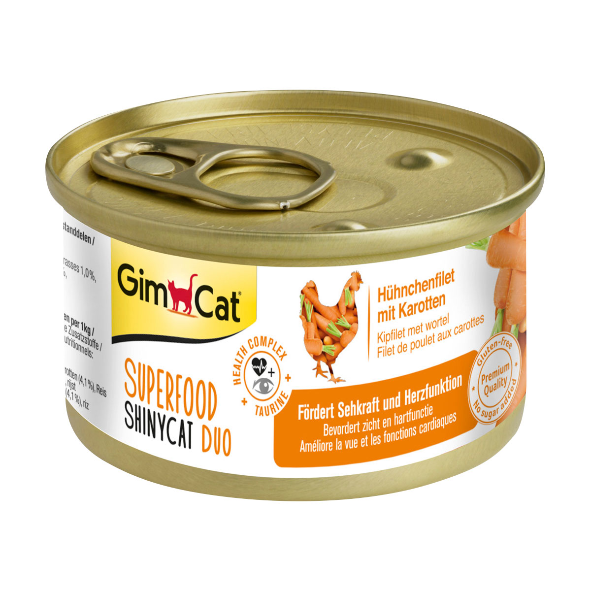 GimCat Superfood ShinyCat Duo Hühnchenfilet mit Karotten 24x70g von Gimcat