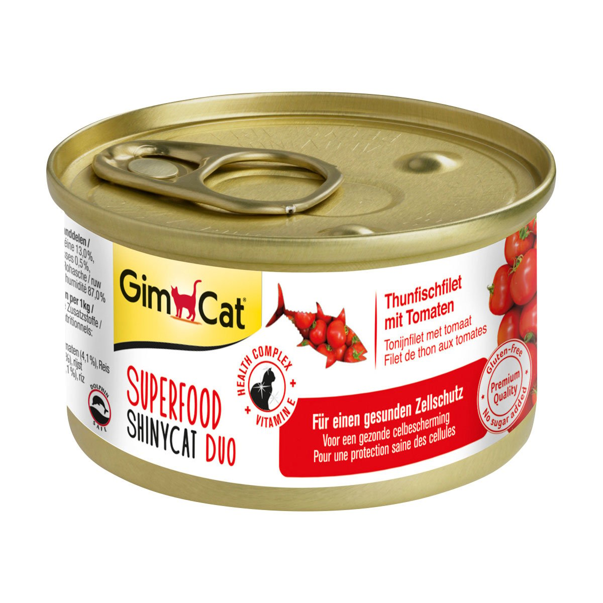 GimCat Superfood ShinyCat Duo Thunfischfilet mit Tomaten 24x70g von Gimcat