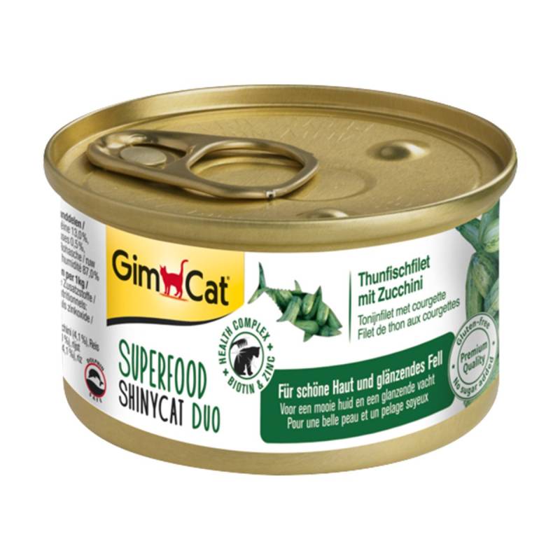 GimCat Superfood ShinyCat Duo Thunfischfilet mit Zucchini 24x70g von Gimcat