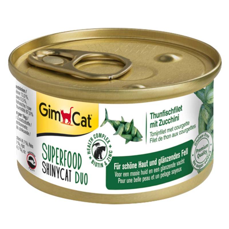 GimCat Superfood ShinyCat Duo Thunfischfilet mit Zucchini 24x70g von Gimcat