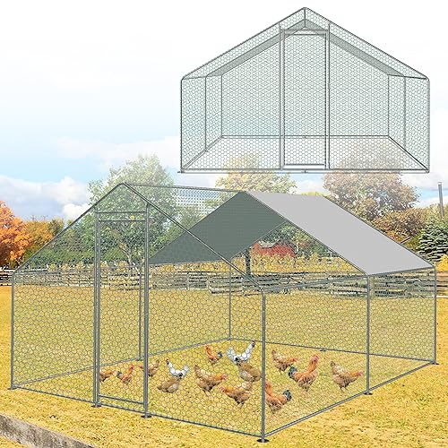 Gimisgu Hühnerstall Freilaufgehege 3 x 3 x 2 m, Stahl Verzinkt Kleintierstall Freilauf Vogelkäfig Hühnerkäfig mit Schloss, Tiergehege Freigehege für Hühner, Kleintiere & Pflanzen Gimisgu Hühnerstall Freilaufgehege 3 x 3 x 2 m, Stahl Verzinkt Kleintierstall Freilauf Vogelkäfig Hühnerkäfig mit Schloss, Tiergehege Freigehege für Hühner, Kleintiere & Pflanzen von Gimisgu