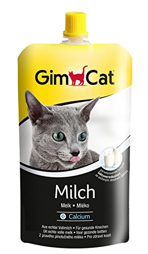 GimCat Milch - Katzenmilch aus echter laktosereduzierter Vollmilch mit Calcium für gesunde Knochen - 14 Beutel (14 x 200 g) von GimCat