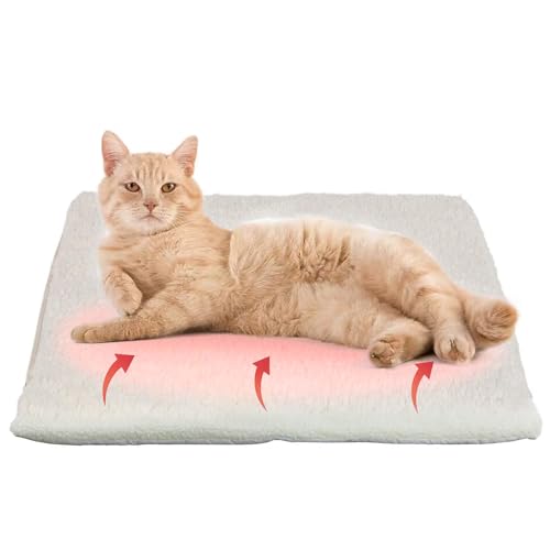 GingerUPer Heizdecke Katze 60 x 45 cm,Selbstheizende Decke für Katzen & Hunde, Wärmedecke Katze Extra Warme & Weich, Selbstwärmende Decke, Thermodecke Katzenbett Geräuschlos von GingerUPer