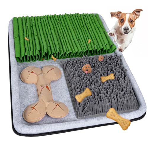 GingerUPer Schnüffelteppich für Hunde - Interaktives bissfestes Hundespielzeug - Katzenspielzeug - Intelligenzspielzeug zur Förderung und Auslastung - Denkspielzeug (71x51cm) von GingerUPer