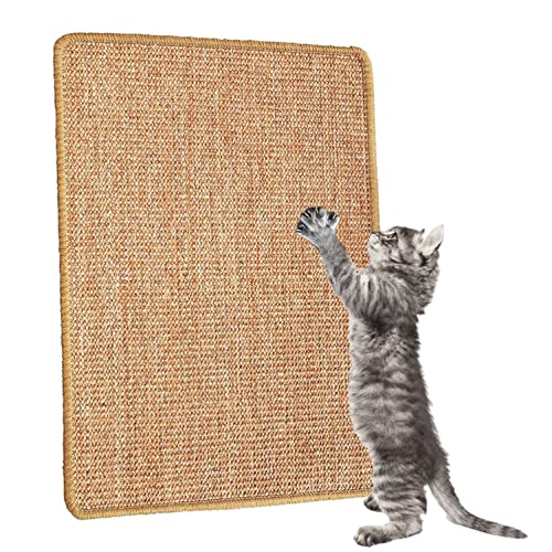 Kratzmatte Katze, Kratzbrett für Katzen, Kratzteppich Sisal,Kratzkissen Boden rutschfest,Natürlicher Sisalteppich für Katzen,Schützt Teppiche und Sofas (300 x 400 mm) von GingerUPer