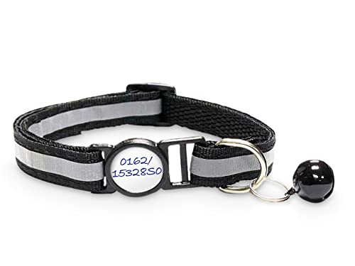 Girafus Katzenhalsband mit Sicherheitsverschluss / 5xSticker für Namen,Tel.nr Halsband Katze mit Glöckchen/Reflektierend/für Girafus Tracker Sicherheitshalsband Katzen Schwarz Girafus Katzenhalsband mit Sicherheitsverschluss / 5xSticker für Namen,Tel.nr Halsband Katze mit Glöckchen/Reflektierend/für Girafus Tracker Sicherheitshalsband Katzen Schwarz von Girafus