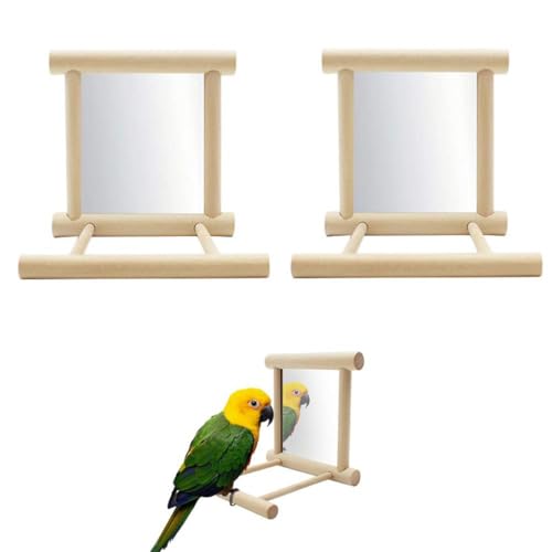 2 Stück Spiegel Vogel Papagei, Stange Vogelständer mit Spiegel, Vogelkäfig Sitzstangen Spiegel Kauspielzeug aus Holz Käfigspielzeug Kakadus für Afrikanisches Grau/Untrennbar 2 Stück Spiegel Vogel Papagei, Stange Vogelständer mit Spiegel, Vogelkäfig Sitzstangen Spiegel Kauspielzeug aus Holz Käfigspielzeug Kakadus für Afrikanisches Grau/Untrennbar von Girlove