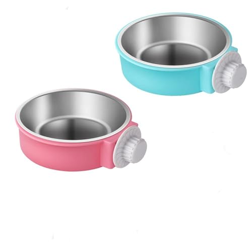 Hasen Näpfe Set, Groß Kaninchen Napf Hasen Schüssel und Hängende Hasen Schüssel Wassernapf aus Edelstahl für Hasen, Chinchilla, Meerschweinchen, Hamster Futternapf Hasen Näpfe Set, Groß Kaninchen Napf Hasen Schüssel und Hängende Hasen Schüssel Wassernapf aus Edelstahl für Hasen, Chinchilla, Meerschweinchen, Hamster Futternapf von Girlove