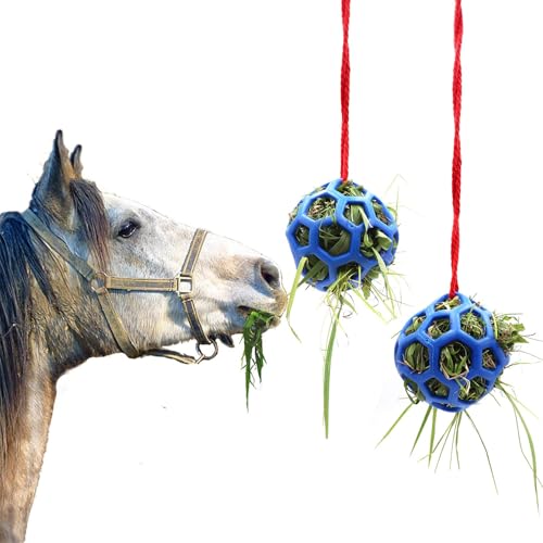 Heuballen für Pferde, Ziegen, Schafe, zum Stressabbau, Blau, 2 Stück Heuballen für Pferde, Ziegen, Schafe, zum Stressabbau, Blau, 2 Stück von Girlove