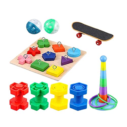 9Pcs Bird Training Toy Set Wooden Block Puzzle Toy Toy Skateboard Bolt Pet Supplies For Puppys Straw Rope Hand woven Bird Nest Bird Supplies For Wellensittich Bird Drinker Feeder Bird Feeder Bird 9Pcs Bird Training Toy Set Wooden Block Puzzle Toy Toy Skateboard Bolt Pet Supplies For Puppys Straw Rope Hand woven Bird Nest Bird Supplies For Wellensittich Bird Drinker Feeder Bird Feeder Bird von Gissroys