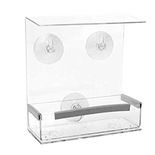 Acryl Pet Birds Food Feeder Seed Tray For Lovebirds Finken Canary Hamster Geflügel Feeder Seed Feeding Containers Bird Feeders For Outside Window von Gissroys