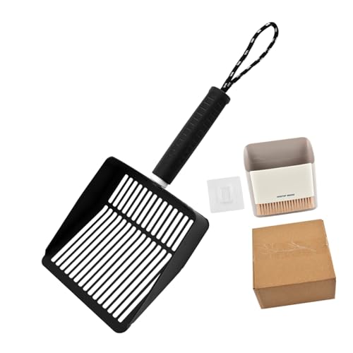 Gissroys Heavy Duty Edelstahl Haustierabfall Scooper Kits Beinhaltet Sandschaufelhalter Gartenbürste Für Den Innenraum Außenverwendung Edelstahl Müllschaufeln Mit Lagerhaltern von Gissroys