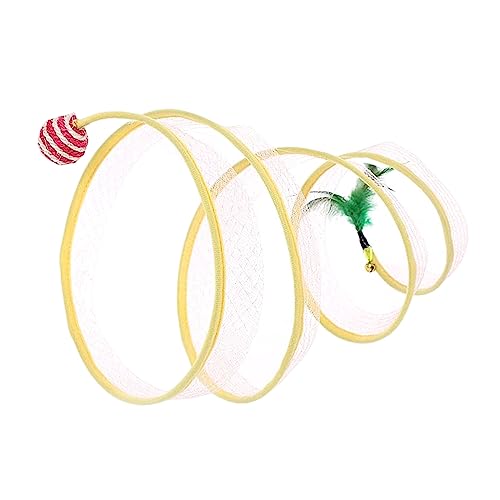 Gissroys Tunnelschlauch, Haustierspielzeug, 66 cm Länge zum Spielen, Tunnelversteck mit Sisal-Ball, Zeltrohr Gissroys Tunnelschlauch, Haustierspielzeug, 66 cm Länge zum Spielen, Tunnelversteck mit Sisal-Ball, Zeltrohr von Gissroys