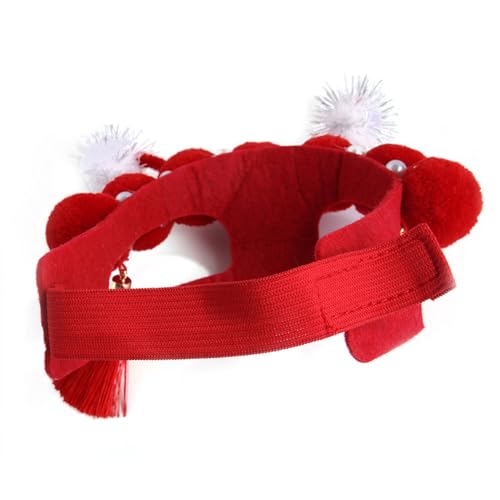 Niedliches chinesisches Weihnachts-Stirnband für Katzen- und Hunde-Kostüm, Cosplay, chinesische Kopfbedeckung, Hunde- und Katzenzubehör, Haustier-Stirnband für Fellpflege, Haustier-Stirnbänder für von Gissroys