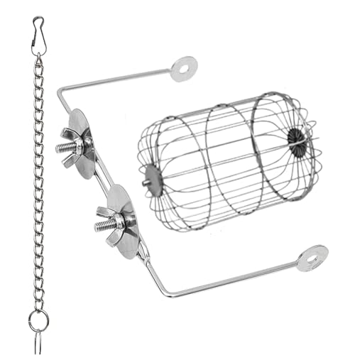 Bunny Hay Feeder, Stainless Steel Hamsters Rack, Grass Feeding Dispenser, Portable Holder Bowl, Ideal for Small Pet Animal, Chinchilla, Hamster Cage 4.33x6.3 Inch Bunny Hay Feeder, Stainless Steel Hamsters Rack, Grass Feeding Dispenser, Portable Holder Bowl, Ideal for Small Pet Animal, Chinchilla, Hamster Cage 4.33x6.3 Inch von Gitekain