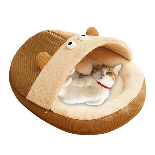 Cat Cave for Indoor Cats, Semienclosed Cat Bed, Plush Cat House, Washable Cat Tent, Soft Cat House Bed, Cozy Cat House for Kittens, Cute Indoor Cat Shelter, Portable Cat House, Soft Plush Cat Bed Cat Cave for Indoor Cats, Semienclosed Cat Bed, Plush Cat House, Washable Cat Tent, Soft Cat House Bed, Cozy Cat House for Kittens, Cute Indoor Cat Shelter, Portable Cat House, Soft Plush Cat Bed von Gitekain