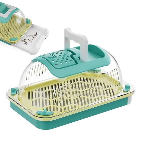 Clear Terrarium Box, Breathable Reptile Breeder Carrier with Handle for Chameleons, Geckos, Bearded Dragons, and Small Reptiles, 7.48x4.92x3.74 Inches, Green Clear Terrarium Box, Breathable Reptile Breeder Carrier with Handle for Chameleons, Geckos, Bearded Dragons, and Small Reptiles, 7.48x4.92x3.74 Inches, Green von Gitekain