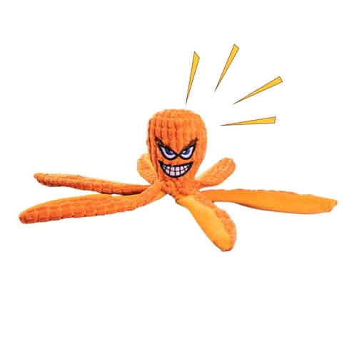 Gitekain Tough Dog Toys, Octopus Squeaky Chew Toy, 14.17-Inch Lightweight Safe, Interactive Plush Pet Toy for Aggressive Chewers, Small to Large Breeds, Fun Play & Training von Gitekain