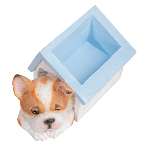 Hunde-Süßigkeitsnapf | Kreatives Hunde-Desktop-Ornament | Entzückende Statue „Hund im Haus“, dekorative Hundeaufbewahrung, Eingangstisch, Kunstharz-Statue, Dekoration für niedliche Hundehütte, Schüsse Hunde-Süßigkeitsnapf | Kreatives Hunde-Desktop-Ornament | Entzückende Statue „Hund im Haus“, dekorative Hundeaufbewahrung, Eingangstisch, Kunstharz-Statue, Dekoration für niedliche Hundehütte, Schüsse von Gitekain