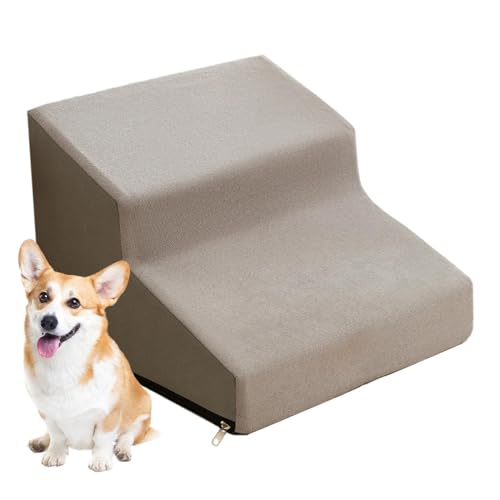 Hundetreppe | Haustiertreppe | Hundetreppe zum Bett, rutschfeste Haustiertreppe für kleine Hunde, mit gefüllt, Haustiertreppe mit Reißverschluss, waschbar, sichere Hundetreppe zum Bett, Sofa, Hundetreppe | Haustiertreppe | Hundetreppe zum Bett, rutschfeste Haustiertreppe für kleine Hunde, mit gefüllt, Haustiertreppe mit Reißverschluss, waschbar, sichere Hundetreppe zum Bett, Sofa, von Gitekain