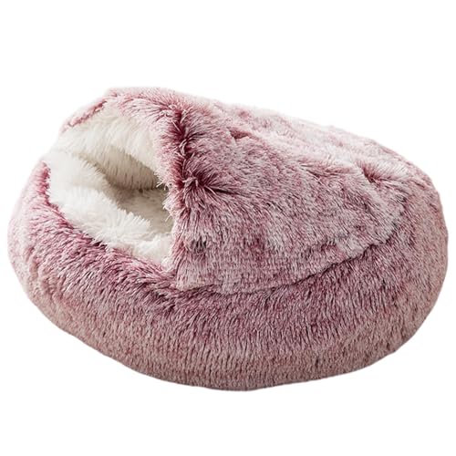 Katzenbett mit Kapuze, überdachtes Katzenbett,Weiche Hundehütte mit Muschel-Kapuze | Mit Plüsch überzogene Katzenhüttenbetten, warmes Haustierbett mit Kapuze für den Innenbereich für kaltes Winterwett Katzenbett mit Kapuze, überdachtes Katzenbett,Weiche Hundehütte mit Muschel-Kapuze | Mit Plüsch überzogene Katzenhüttenbetten, warmes Haustierbett mit Kapuze für den Innenbereich für kaltes Winterwett von Gitekain
