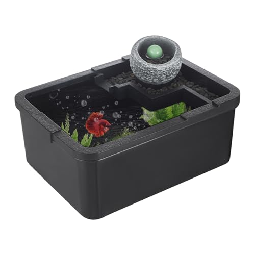 Kleines Aquarium, Landschafts-Tanks, Schildkröten, Desktop-Hydrokultur-Aquarium mit USB-Pumpe und Licht, kompaktes Aquaponik-Setup für Quallen, Bücherregal, Krankenhaus, Büro, 29 x 22 x 12 cm Kleines Aquarium, Landschafts-Tanks, Schildkröten, Desktop-Hydrokultur-Aquarium mit USB-Pumpe und Licht, kompaktes Aquaponik-Setup für Quallen, Bücherregal, Krankenhaus, Büro, 29 x 22 x 12 cm von Gitekain