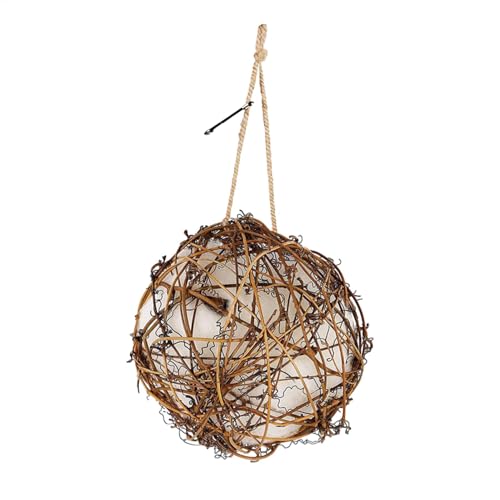 Kolibri-Nistset, Vogel-Nistmaterialien mit Schnur-Design, , gemütliches Nisthaus für Rasen, Garten, Terrasse, sicherer Unterschlupf für kleine Vögel, ideal für drinnen und draußen von Gitekain