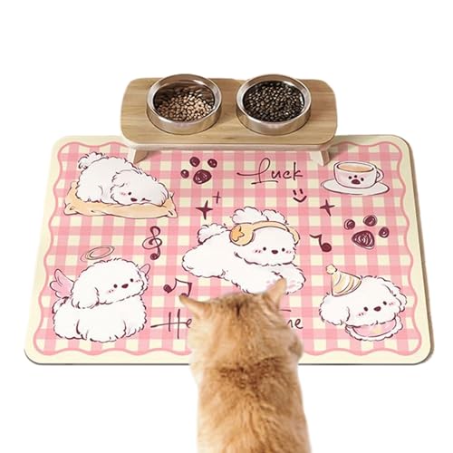 Pet Feeding Mat, Waterproof Dog Food Mats, Non-Slip Absorbent Pad, Quick-Drying Placemat, Prevents Water Spills, 11.8x15.8 Inch Cats, Dogs, for Feedings Areas, 30x40cm Pet Feeding Mat, Waterproof Dog Food Mats, Non-Slip Absorbent Pad, Quick-Drying Placemat, Prevents Water Spills, 11.8x15.8 Inch Cats, Dogs, for Feedings Areas, 30x40cm von Gitekain