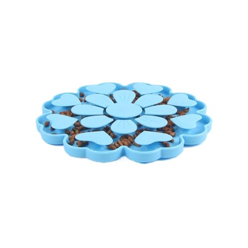 Slow Feeder Hunde, Silikon-Futterschale, rutschfeste Bodenanreicherung, mentale Puzzle-Leckerli-Spender, Haustier-Futterbedarf, ideal für kleine mittelgroße Hunde, tägliche Mahlzeiten, Blau/Gelb Slow Feeder Hunde, Silikon-Futterschale, rutschfeste Bodenanreicherung, mentale Puzzle-Leckerli-Spender, Haustier-Futterbedarf, ideal für kleine mittelgroße Hunde, tägliche Mahlzeiten, Blau/Gelb von Gitekain