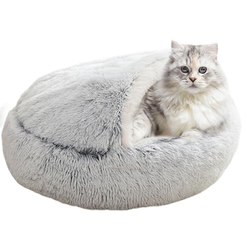 Überdachtes Haustierbett, Katzenbett | Bequemes Muschelbett für Haustier - Kleine Hundehütte für den Innenbereich, überdachtes Hundekatzenbett, Bequeme Hundehütte Überdachtes Haustierbett, Katzenbett | Bequemes Muschelbett für Haustier - Kleine Hundehütte für den Innenbereich, überdachtes Hundekatzenbett, Bequeme Hundehütte von Gitekain