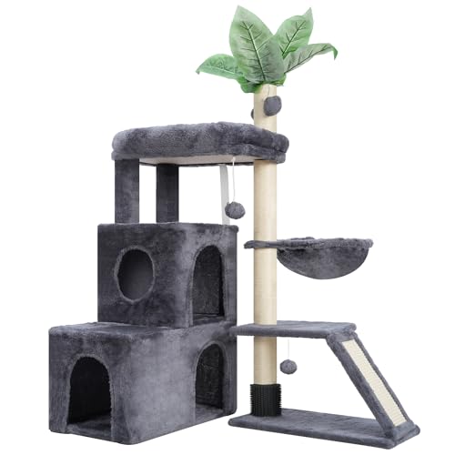 Gitelsnour Kratzbaum, robuster, geräumiger Katzenturm für große Katzen, Maine Coon Katzenbaum Turm für Indoor-Katzen mit Selbstpflegebürste, Katzenkratzbaum, Katzenhängematte, rauchgrau GCT012G Gitelsnour Kratzbaum, robuster, geräumiger Katzenturm für große Katzen, Maine Coon Katzenbaum Turm für Indoor-Katzen mit Selbstpflegebürste, Katzenkratzbaum, Katzenhängematte, rauchgrau GCT012G von Gitelsnour