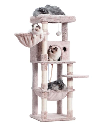 Gitelsnour Muchroom GCT010MU Katzenbaum, Katzenturm mit großer Plattform, Korb und Höhle, 133,1 cm Katzenkratzbäume für Indoor-Katzen von Gitelsnour