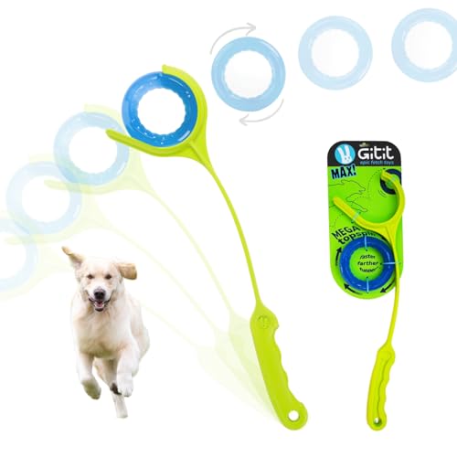 Gitit MAX! - Launcher + Ring, Epic Fetch Hundespielzeug, Slobberless/Clean Hands Loading, für mittelgroße bis große Hunde Gitit MAX! - Launcher + Ring, Epic Fetch Hundespielzeug, Slobberless/Clean Hands Loading, für mittelgroße bis große Hunde von Gitit