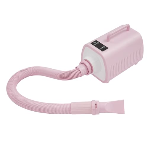 Hundetrockner 2100W,Einstellbares Design(1-9 Geschwindigkeits Temperatureinstellung25-60°C) Hundefön,Hundepflege Trockner Gebläse mit LED-Anzeige 3 Düsen Isolierter Griff Langes Luftrohr (Rosa) von Giuffrida