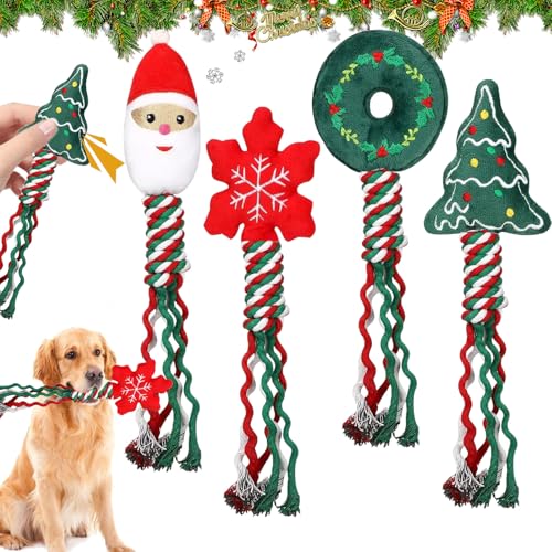 Weihnachten Hund Spielzeug, 4er-Pack hundespielzeug Weihnachten, Weihnachts Kauspielzeug für Haustiere, Quietschendes Weihnachten Hundespielzeug, Geschenke für Kleine, Mittelgroße und Große Welpen Weihnachten Hund Spielzeug, 4er-Pack hundespielzeug Weihnachten, Weihnachts Kauspielzeug für Haustiere, Quietschendes Weihnachten Hundespielzeug, Geschenke für Kleine, Mittelgroße und Große Welpen von Giugio