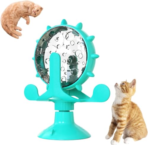 Giurui Riesenrad Leckerli Spielzeug, Katze Hund Puzzle Lecke Spielzeuge, Interaktives Katzenspielzeug Slow Feeder, Lustiges Katzenspielzeug Pet Treats Anreicherung Spielzeug, Katzenfutter Leckerli von Giurui