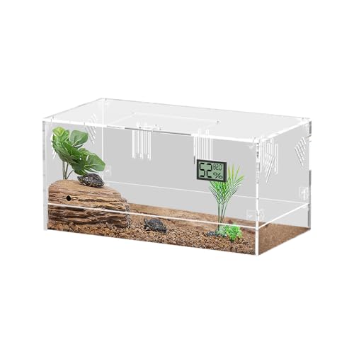 Giznzg Vogelspinnen-Gehege aus Acryl, Reptilien-Terrarium, Zuchtbecken mit Temperatur-Hygrometer, Habitat, Reptilien-Futterbox, Isopod-Terrarium-Käfig für Insekten, Eidechsen, Heimbüro Giznzg Vogelspinnen-Gehege aus Acryl, Reptilien-Terrarium, Zuchtbecken mit Temperatur-Hygrometer, Habitat, Reptilien-Futterbox, Isopod-Terrarium-Käfig für Insekten, Eidechsen, Heimbüro von Giznzg
