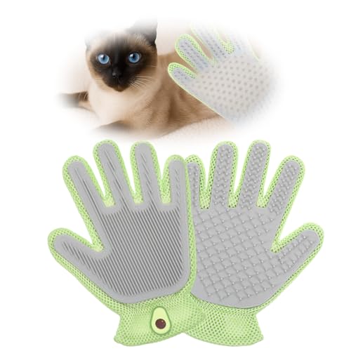 Gjinxi 2-in-1-Pflegehandschuh für Katzen und Hunde, effiziente Enthaarungsbürste, langer, kurzer Fellentfernungshandschuh, sanfte Massage für Welpen, Kätzchen, Baden, Fellpflege, Bürste, Werkzeug Gjinxi 2-in-1-Pflegehandschuh für Katzen und Hunde, effiziente Enthaarungsbürste, langer, kurzer Fellentfernungshandschuh, sanfte Massage für Welpen, Kätzchen, Baden, Fellpflege, Bürste, Werkzeug von Gjinxi