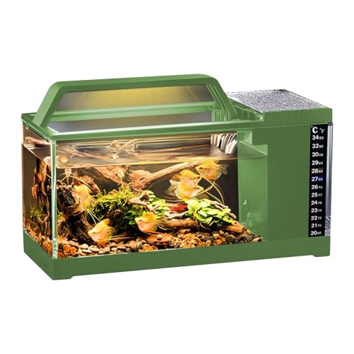 GjnjfdF Aquarium Set | Aquarium Mit Filter Und LED-Beleuchtung - Intelligentes Kleinaquarium Mit Leiser Pumpe & Temperaturüberwachung Für Kampffische, Guppys Und GjnjfdF Aquarium Set | Aquarium Mit Filter Und LED-Beleuchtung - Intelligentes Kleinaquarium Mit Leiser Pumpe & Temperaturüberwachung Für Kampffische, Guppys Und von GjnjfdF