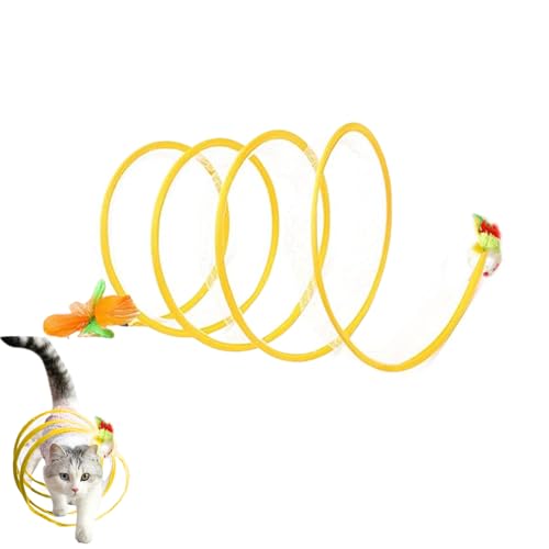 GjnjfdF Cat Play Tunnel, Cat Tunnel Toy – Katzentunnel, faltbar | Interaktives Spielzeug in tragbar, für den Innenbereich, für die Anwendung von rund von GjnjfdF