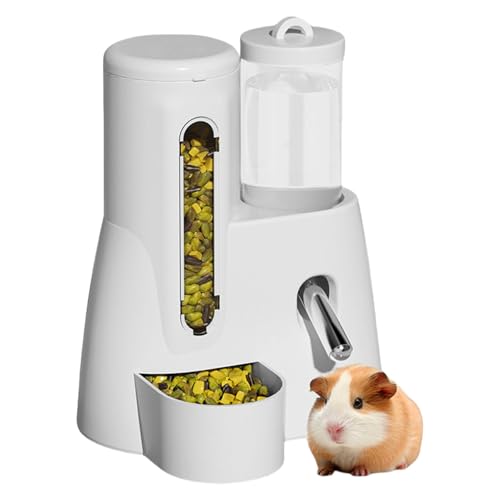 GjnjfdF Hamster Wasserflasche, automatischer Hamster -Feeder - Hamster Feeder Automatic Water Dispenser,2 in 1 große Kapazitätsnahrungsmittel, Haustierversorgungen für Chinchilla -kleine Tiere von GjnjfdF