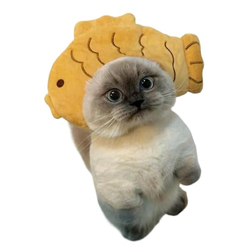 GjnjfdF Haustierkostüme für Katzen, lustige Katzenkopfbedeckung | Atmungsaktive Fischform Kopfbedeckung | Festival Haustier Kopfbedeckung, weiches Taiyaki -Kostüm für das tägliche Leben, zu Hause, zu GjnjfdF Haustierkostüme für Katzen, lustige Katzenkopfbedeckung | Atmungsaktive Fischform Kopfbedeckung | Festival Haustier Kopfbedeckung, weiches Taiyaki -Kostüm für das tägliche Leben, zu Hause, zu von GjnjfdF